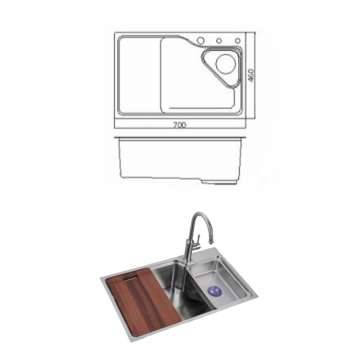 SUS304 Kitchen Sink SB-7046